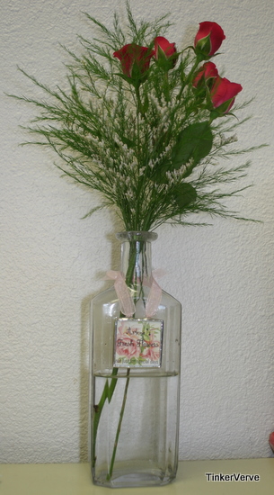 personalized vintage flower bottle
